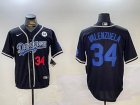 2024 MLB World Series Dodgers 34 Fernando Valenzuela black nike majestic baseball jerseys