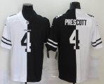 Dallas Cowboys #4 Dak Prescott Nike white black Split Color Rush Limited Jersey-BD