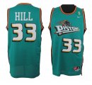 Detroit Pistons 33# Grant Hill Soul Swingman Stitched Green Jersey