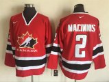 2002 Olympic Version #2 Al MacInnis Red Black NHL Throwback Jerseys