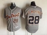 2016 Detroit Tigers #28 J. D. Martinez gray Flexbase Authentic Collection Jersey