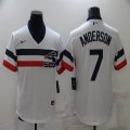 Chicago White Sox #7 Anderson white throwback majestic Baseball Jersey Dream version -BD