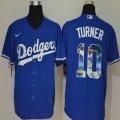 Nike Los Angeles Dodgers #10 Justin Turner Blue Fashion Majestic Baseball Jerseys-WL