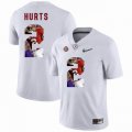 Custom Alabama Crimson Tide #2 Jalen Hurts white College Color Rush Limited Jerseys