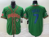 2023 World Cup Mexico #7 Julio Urias green red majestic baseball jerseys 61