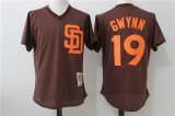 San Diego Padres #19 Tony Gwynn throwback brown MLB jersey