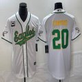 Nike Eagles #20 Brian Dawkins white baseball jerseys Joint name-BD 01