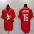 Nike San Francisco 49ers #16 Joe Montana red Mexico baseball jerseys Joint name-BD