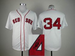 Boston Red Sox 34 Ortiz white mlb signature jerseys