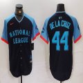 National League #44 Elly De La Cruz Nike Navy 2024 MLB All-Star Game Limited Player Jersey