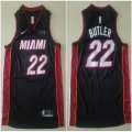 Nike Miami Heat #22 Jimmy Butler black nba basketball jersey-TY