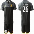 2019-2020 Olympique de Marseille #26 THAUVIN black soccer jersey away