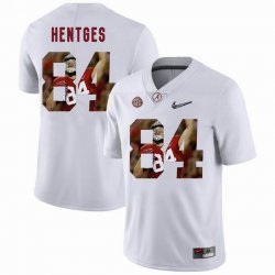 Custom Alabama Crimson Tide #84 Hale Hentges white College Color Rush Limited Jerseys