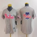 Women Nike Philadelphia Phillies gray baseball jerseys 02