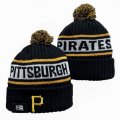 2024 Pittsburgh Pirates black white MLB Cuffed Knit Hats