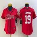 Youth Nike 49ers #19 Deebo Samuel red baseball jerseys Joint name-BD