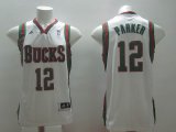 2014 Milwaukee Bucks #12 Jabari Parker white basketball Jersey