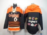 NHL Original 6 Rafters Heavyweight Lace Fleece Hoodie black orange