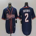 Denver Broncos #2 Patrick Surtain II blue baseball jerseys Joint name-BD