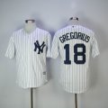 New York Yankees #18 Didi Gregorius white majestic baseball Jersey