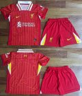 2024-2025 Liverpool club red kid soccer jerseys home