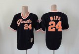 San Francisco Giants #24 Willie Mays Black MLB Jerseys