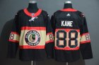 Adidas Chicago Blackhawks #88 Patrick Kane black beige red Ice hockey Jersey