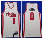 Nike Portland Trail Blazers #0 Damian Lillard beige NBA Jerseys city -HL