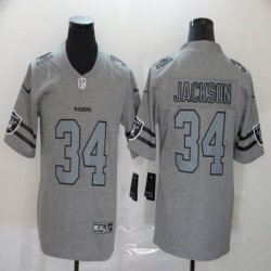 Nike Oakland Raiders #34 Bo Jackson Hemp gary Color Rush Limited Jersey