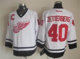 Detroit Red Wings #40 Henrik Zetterberg White NHL hockey Jerseys