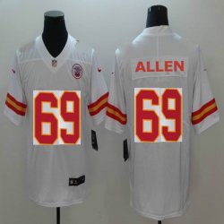 nike kansas city chiefs #69 Allen white color rush limited jerseys