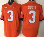 2016 Clemson Tigers Artavis Scott 3 College Football Limited Jerseys-Orange