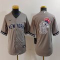 Youth Nike New York Yankees gray majestic baseball Jersey 04