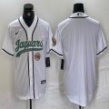 Jacksonville Jaguars blank white baseball jerseys Joint name-BD 01