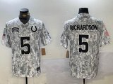 Indianapolis Colts #5 Anthony Richardson Nike Arctic Camo 2024 Salute to Service Limited Jersey