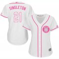 2017 Women Houston Astros #21 Andy Pettitte white majestic mlb jersey