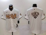 Nike Saints blank white baseball jerseys Joint Name 02