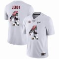 Custom Alabama Crimson Tide #4 Jerry Jeudy white fashion college football jersey