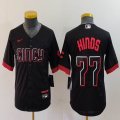 Youth Nike Cincinnati Reds #77 Hinds black majestic baseball jerseys city version