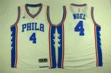 Philadelphia 76ers Nerlens Noel #4 white basketball Swingman Jerseys