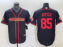 Nike San Francisco 49ers #85 George Kittle black baseball jerseys Joint name -BD