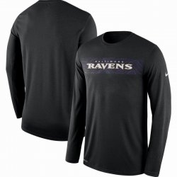 Men\'s Baltimore Ravens Nike Black Sideline Seismic Legend Long Sleeve T-Shirt