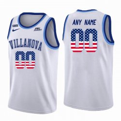 Custom Villanova Wildcats white college basketball jerseys