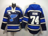 reebok St Louis Blues 74# T.J Oshie blue NHL hooded sweatshirt