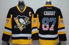 Pittsburgh Penguins #87 Sidney Crosby Black usa flag Jerseys C patch