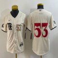 Youth Nike Texas Rangers #53 Adolis Garcia beige majestic baseball jerseys city version