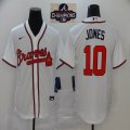 Nike Atlanta Braves #10 Chipper Jones white majestic baseball jerseys