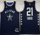 2024 NBA All Star jerseys #21 Enbiid blue basketball jerseys Hot press font