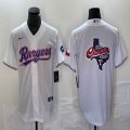 Nike Texas Rangers blank white majestic baseball jerseys-BD 01