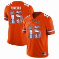 Custom Florida Gators #15 Eddy Pineiro orange fashion college football jersey